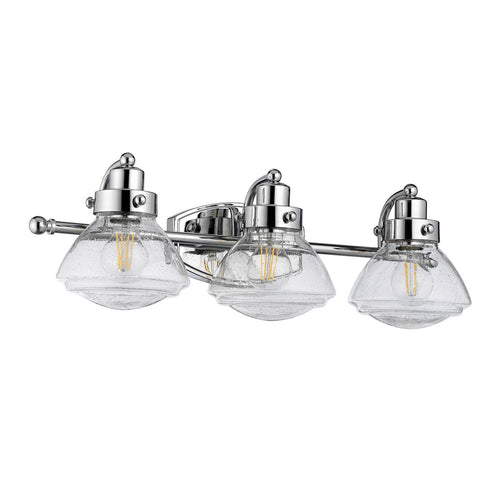 Scholar Quoizel 3-lichts wandlamp gepolijst chroom IP44