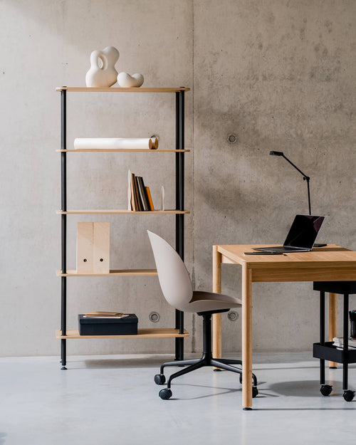 noo.ma Teidi open boekenkast 3-laags in eikenlook, modulair, 80x35x90,5 cm