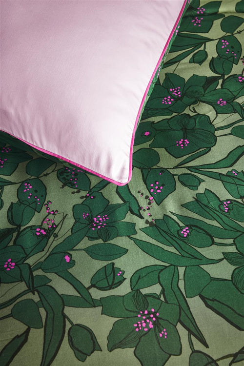 Oilily dekbedovertrek Sketchy Flower - 240x200/220 cm - groen - vtwonen shop