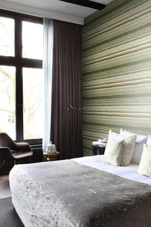 Origin Wallcoverings behang gelaagd marmer steen okergeel - 53 cm x 10,05 m - 337233 - vtwonen shop