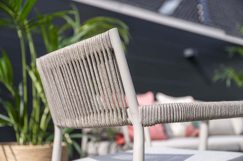 Barcelona dining fauteuil - taupe -  rope grey sand - valley sand - vtwonen shop