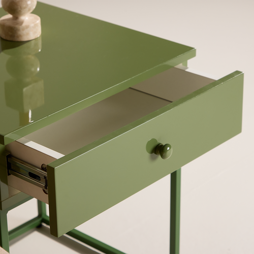 Nest living Lewis Metalen Nachtkastje met Lade - Groen - vtwonen shop