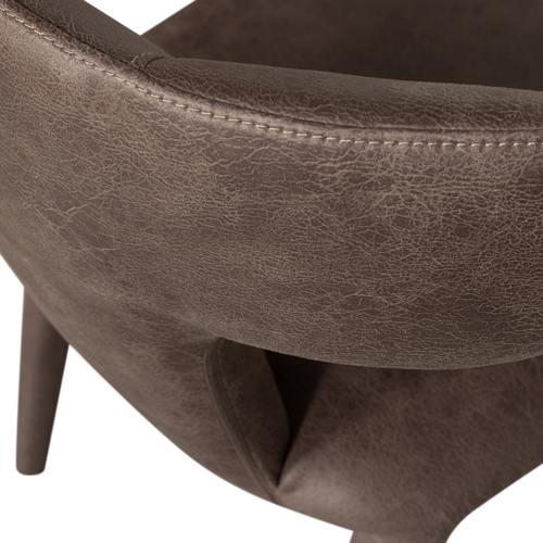 WOOOD eetkamerstoelen Permit - Leerlook - Zwart/Grijs - Set van 2 - vtwonen shop