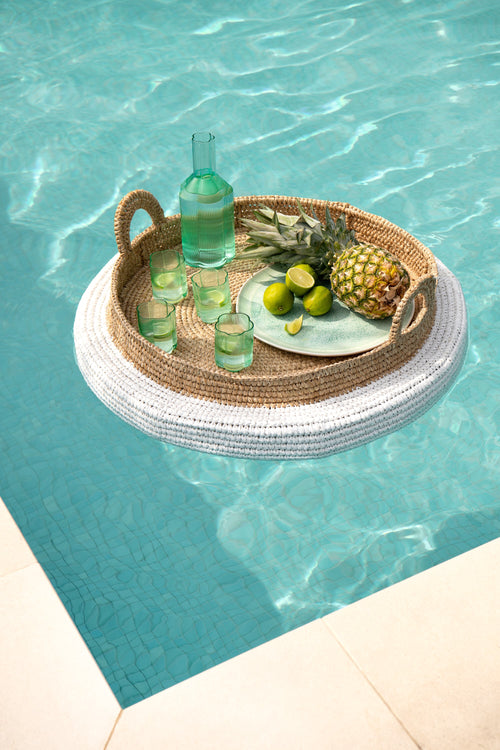 J-Line karaf Fiore - glas - aqua - vtwonen shop