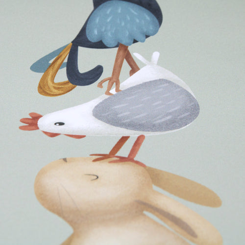 Little Dutch Groeimeter - Little Farm - Muursticker op vliesbehang 142cmx27.5cm - vtwonen shop