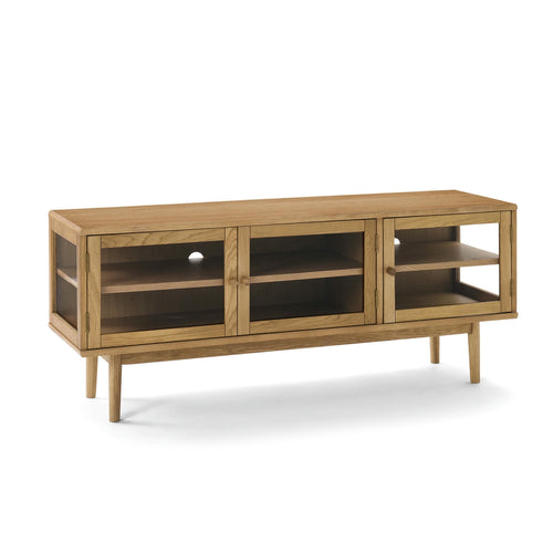 Furnhouse tv-meubel Svendborg - Natuurlijk eikenhout - MDF, Eikenfineer - 40x137x55