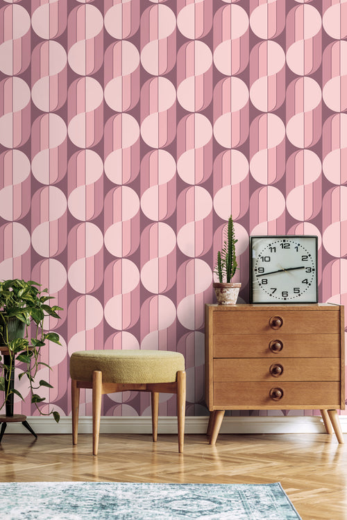 ESTAhome behang retro ornamenten paars - 50 x 900 cm - 131587