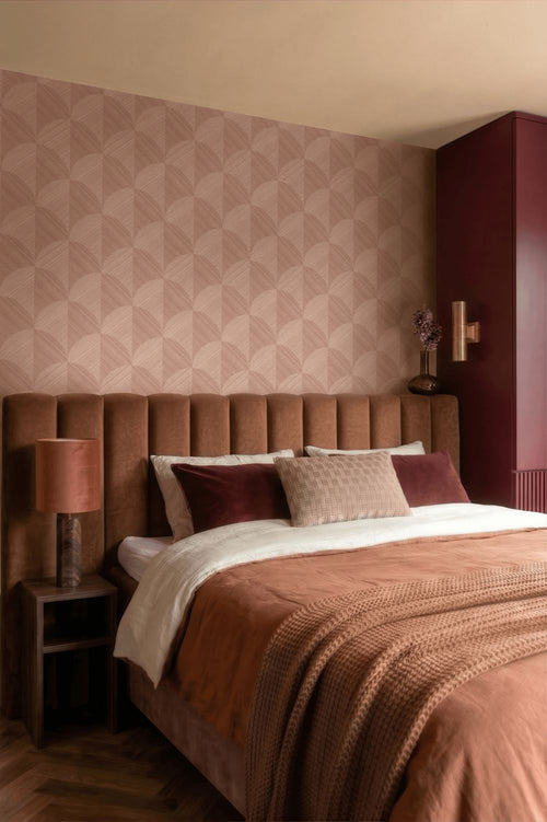 Origin Wallcoverings behang 3D-motief terracotta roze - 53 cm x 10.05 m - 347937
