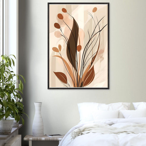 Artfulprints Poster Boho – Autumn growth   - 30x40 cm - Bruin