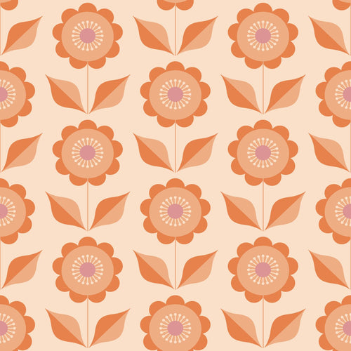 ESTAhome behang bloemen oranje - 50 x 900 cm - 130977 - vtwonen shop