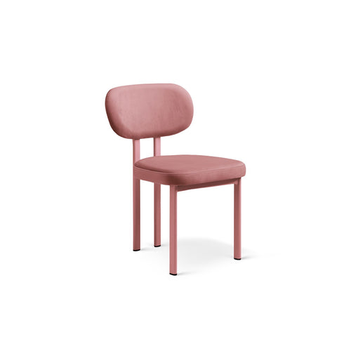 Set van 2 fluwelen stoelen Sam flueel roze - 52x51x82cm