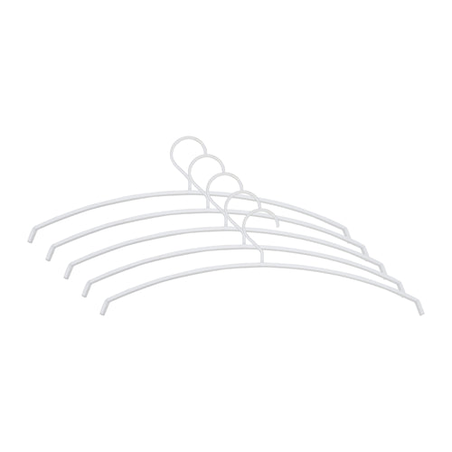 Spinder Design Kledinghangers Silver - Wit - Set van 5 stuks