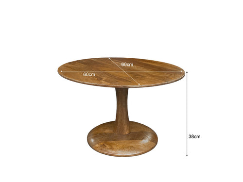 Brix salontafel Vivian - 60cm - mangohout - bruin - vtwonen shop