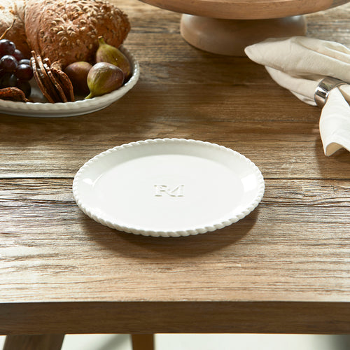 Rivièra Maison Elegant Twist Breakfast Plate - Porselein - Wit - vtwonen shop