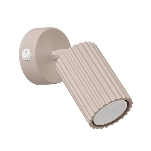 Sollux Lighting Wandlamp KARBON taupe met schakelaar - 8x16x16cm