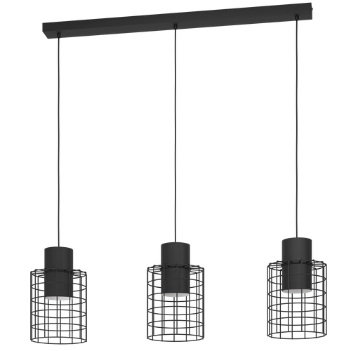 EGLO hanglamp Milligan - e27 - industrieel - 103 cm - zwart/wit - vtwonen shop