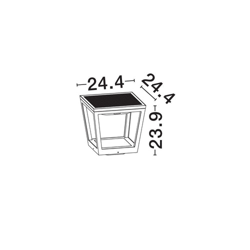 Nova Luce CUPPA Buitenlamp op voetstuk, donker antraciet LED 2W 5V DC 186lm IP54 3000K met zonne-energie en PIR-sensor