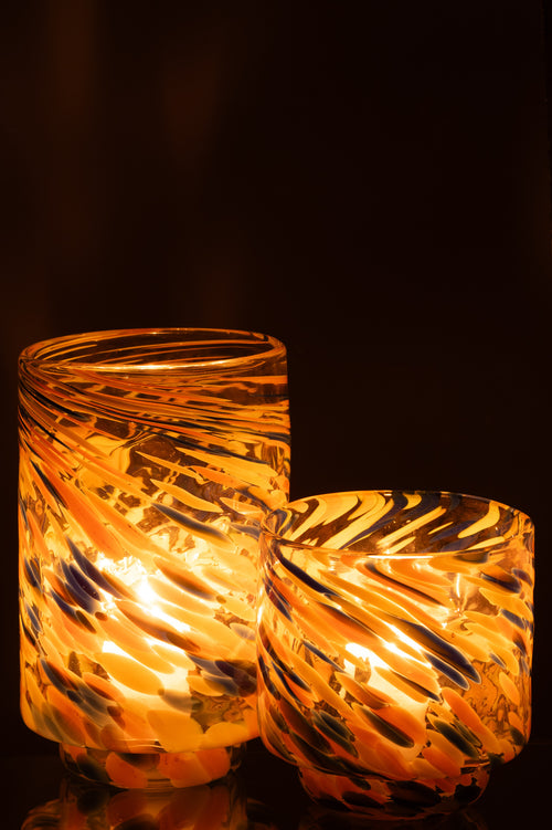 J-Line vaas Arun - glas - mix - large - Ø 15 cm - vtwonen shop