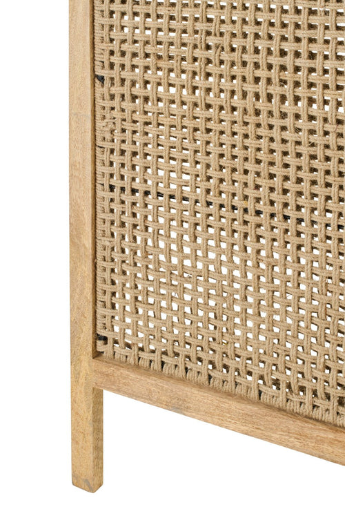 J-Line kamerscherm Rieten Panelen - hout - naturel