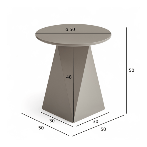 Furnhouse ronde salontafel Aura - Beige - Ø 50 cm