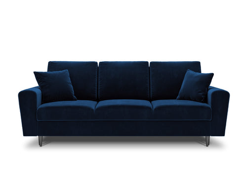 Cosmopolitan Design Slaapbank met opbergdoos Kyoto 3-zits, flueel, koningsblauw - 100x235x88cm