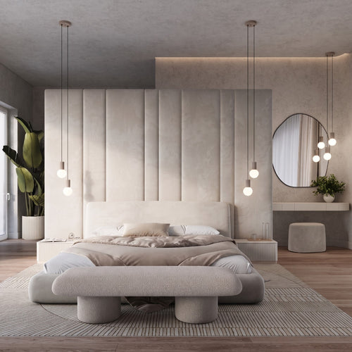 Sollux Lighting Hanglamp HALO 2P taupe - 15x15x120cm