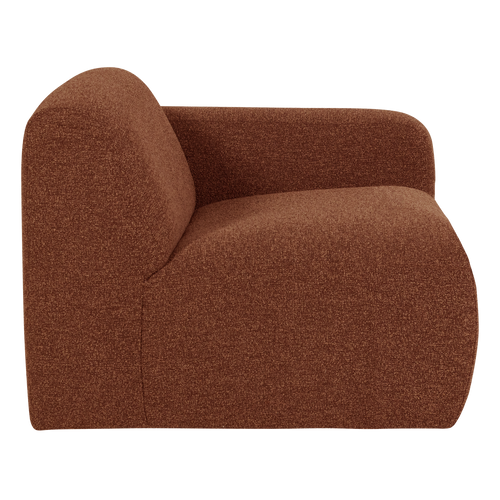WOOOD 1-zits bank arm rechts Mojo Base - Bouclé - Roestbruin - 74x105x97