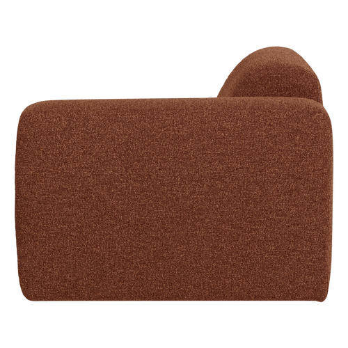 WOOOD 1-zits bank arm rechts Mojo Base - Bouclé - Roestbruin - 74x105x97