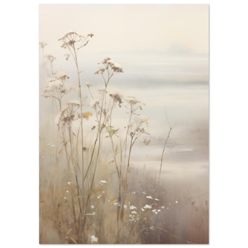 Artfulprints  Foggy flowerfield 2   poster A4 21x29.7 cm - vtwonen shop