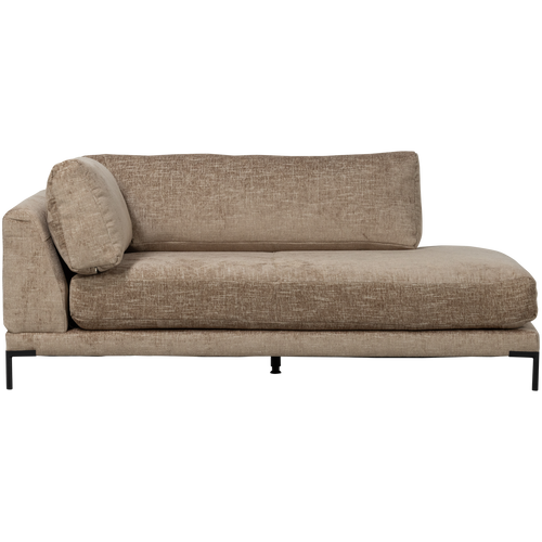 vtwonen lounge bank element links Couple - Polyester - Mud Melange - 89x100x200 - vtwonen shop