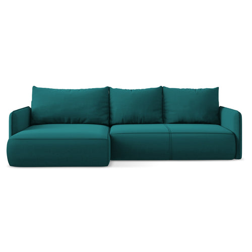LaMiaSofa hoekbank links Palermo - velours - marien - 240x148x86
