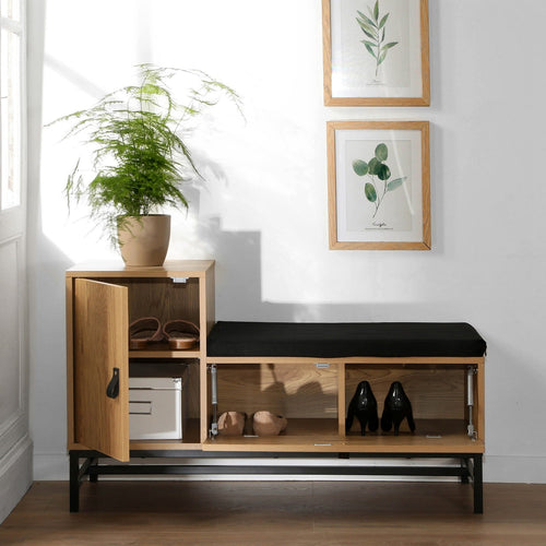 Calicosy - Schoenenbank met 2 opbergvakken - JILL - 38x101x59 cm