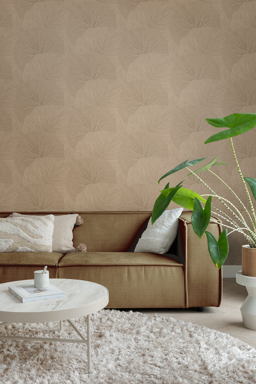 ESTAhome behang bladeren zand beige - 53 cm x 10.05 m - 139917 - vtwonen shop