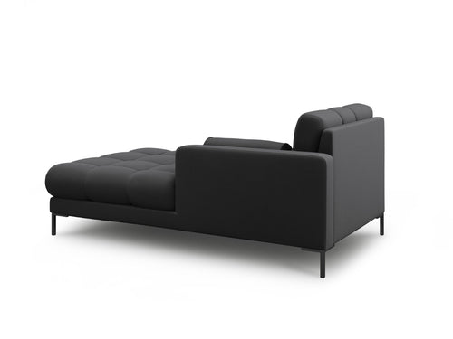 Cosmopolitan Design rechter chaise longue Bali structurele stof, donkergrijs - 185x102x75cm