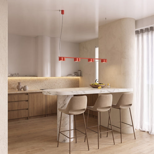 Sollux Lighting Kroonluchter OVIO 4 rood Gx53 - 122x12x208cm
