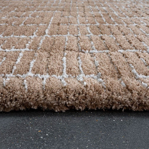 Interieur05 vloerkleed Rectangle - bruin/wit - 200 x 290 cm