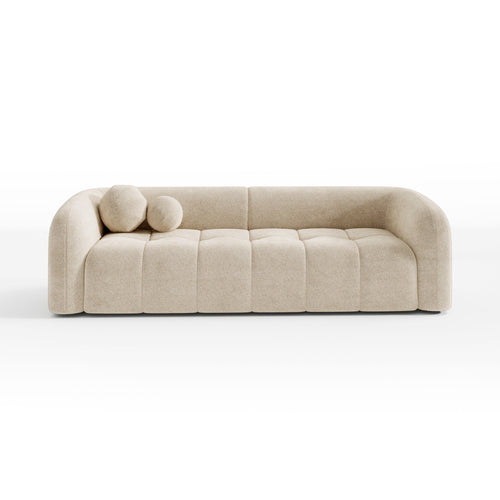 Sia Home - Bank HAUSSMANN - getextureerd fluweel beige 226cm