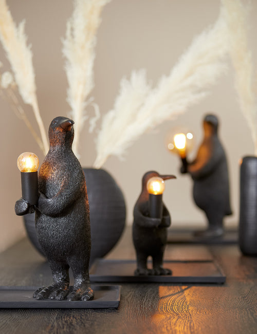 Light & Living tafellamp PENGUIN - Ø12x24cm - zwart - vtwonen shop