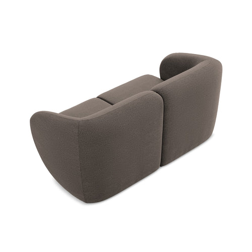 LaMiaSofa Tweezits modulaire bank Cervo - bouclé - chocolade - 174x94x75