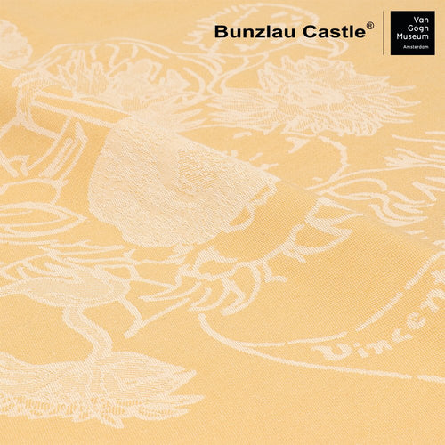 Luxe Keukendoek en Theedoek - Van Gogh Museum - Sunflowers Geel - Bunzlau Castle - 100% biologisch GOTS katoen