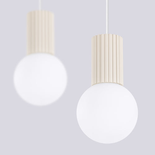 Sollux Lighting Hanglamp HALO 2L beige - 33,5x6x120cm
