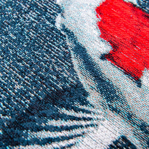 Louis De Poortere vloerkleed Japanese Pond - blauw - 240x240cm - vtwonen shop