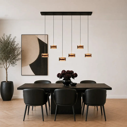 Highlight hanglamp Mini - 6 lichts - 130  x 160   cm - zwart