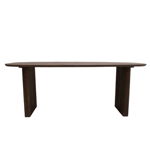 Giga Meubel Eettafel Aya - Donkerbruin Mangohout - 210x100x76cm - vtwonen shop