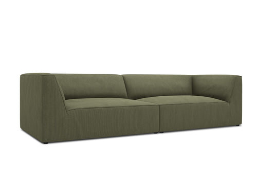 Micadoni Bank Ruby 4-zits, ribfluwelen, groente - 93x302x69cm