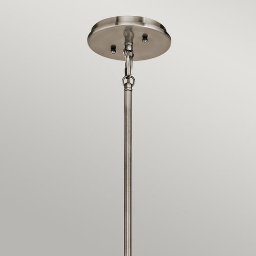 Elstead Emory - Semi-Flush Round Plafond Hanglamp Pewter, 3 Lichten, E27