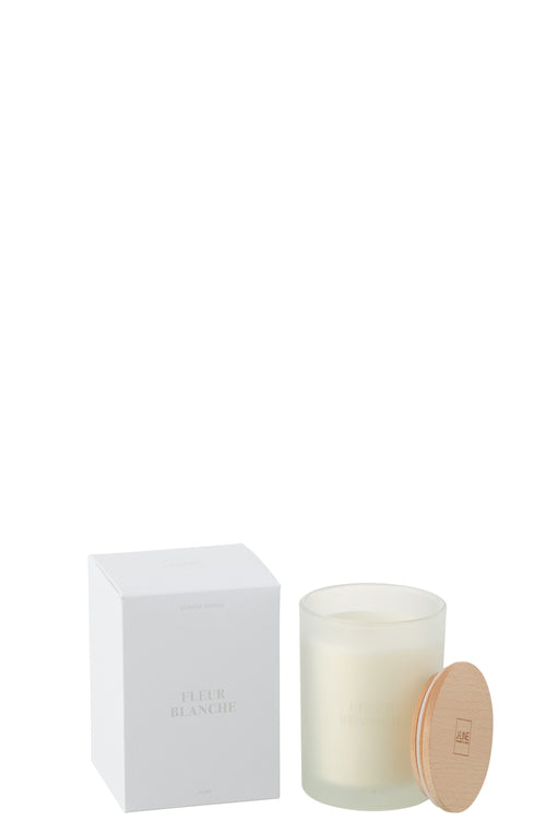 J-Line geurkaars Accords Essentiels - Fleur Blanche - wit - 38U