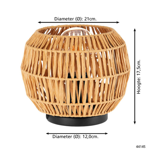 EGLO tafellamp Sheldon - e27 - ø 21 cm - papier - vtwonen shop