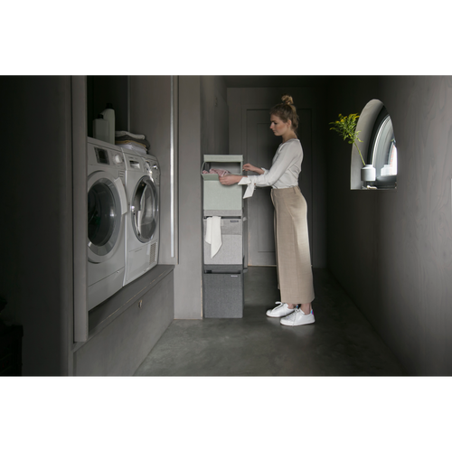 Brabantia Wasbox stapelbaar, 35 liter - Pepper Black