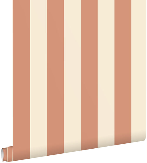 ESTAhome behang strepen roze en beige - 50 x 900 cm - 131922